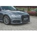 Накладка сплиттер на передний бампер Вар2 на Audi A6 C7 S-Line / S6 C7